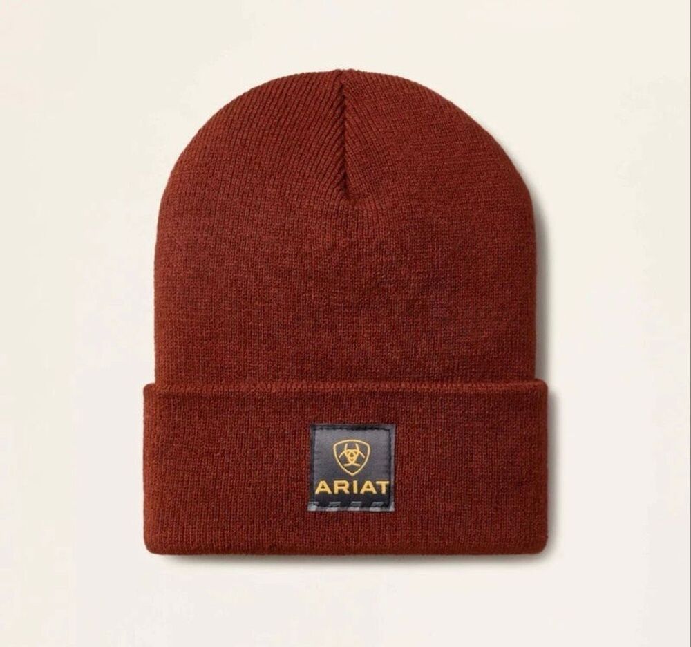 Ariat Rebar Work Insulated Watch Cap Beanie Malbec Red Men’s NEW
